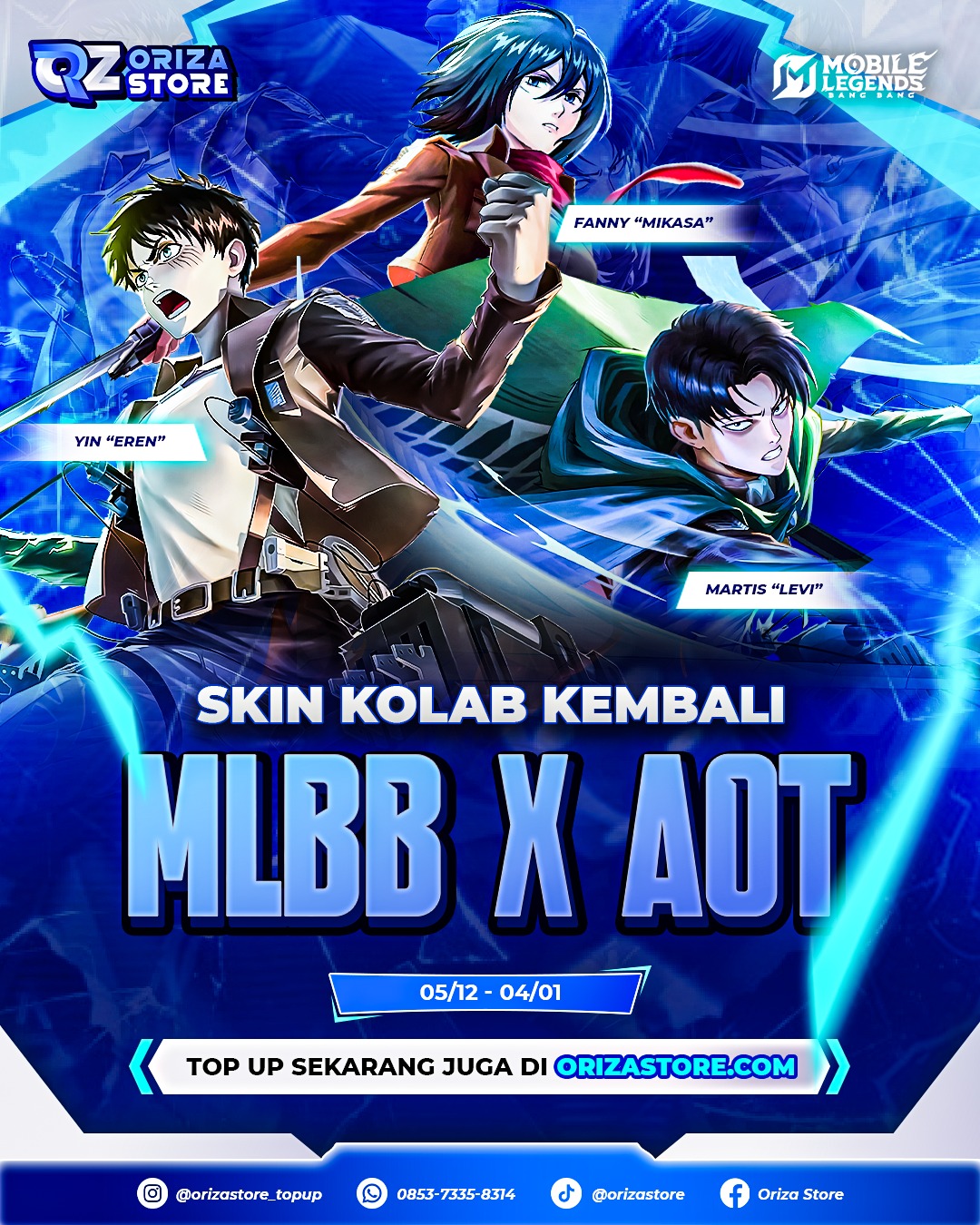 Kolaborasi MLBB × Attack on Titan